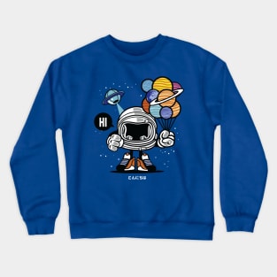 Cute Cool Astronaut Crewneck Sweatshirt